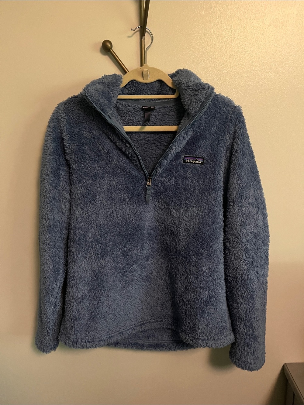Patagonia Blue Sherpa Zip-Up Pullover